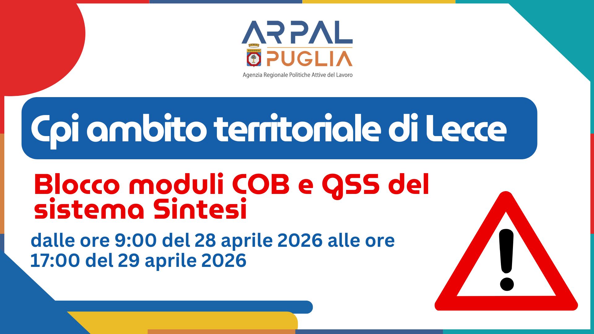 📢 Avviso: sospensione servizi Sintesi per aggiornamento standard ATECO 2025